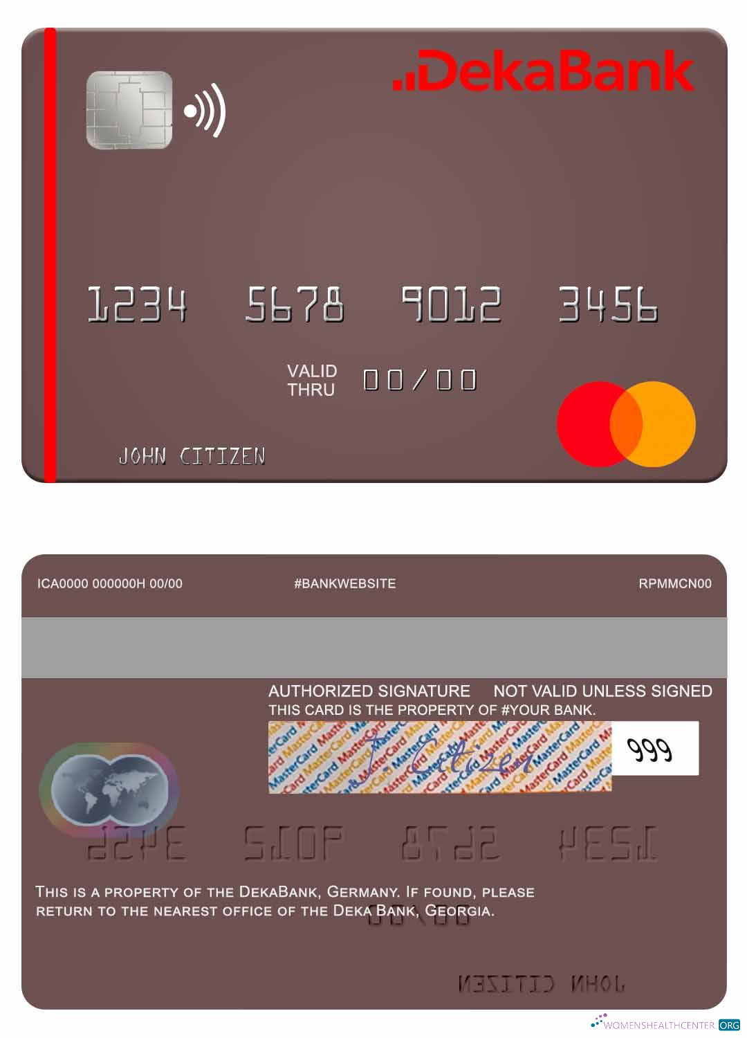 Download Germany Deka Bank mastercard Photoshop template